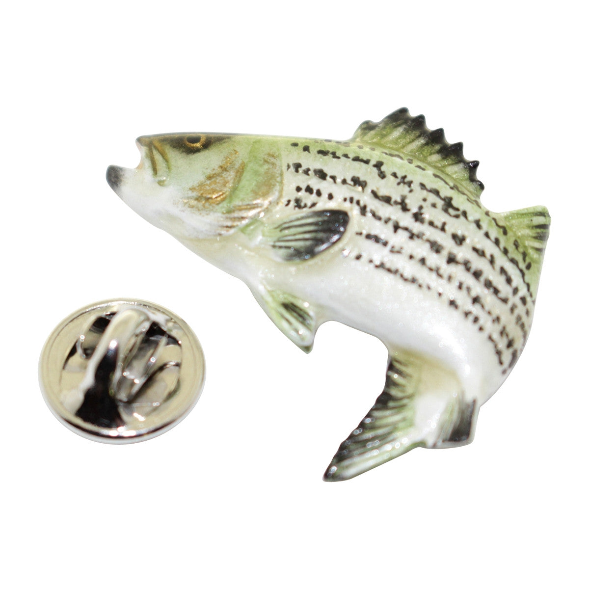 Striper Pin ~ Hand Painted ~ Lapel Pin ~ Hand Painted Lapel Pin ~ Sarah's Treats & Treasures